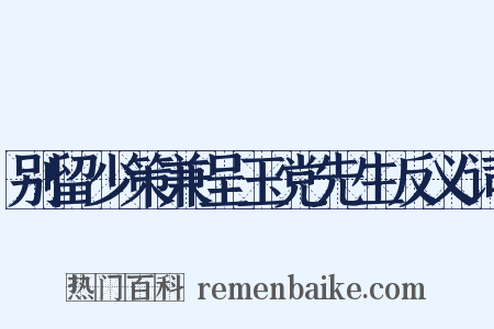 别留少策兼呈玉党先生反义词是什么意思的图片